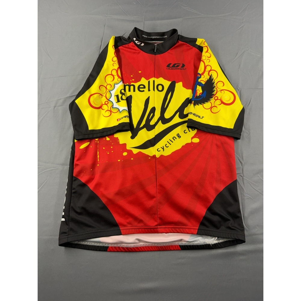 Louis Garneau Mello Velo Cycling Jersey XL Little Rock Arkansas Tour de Rock Ful